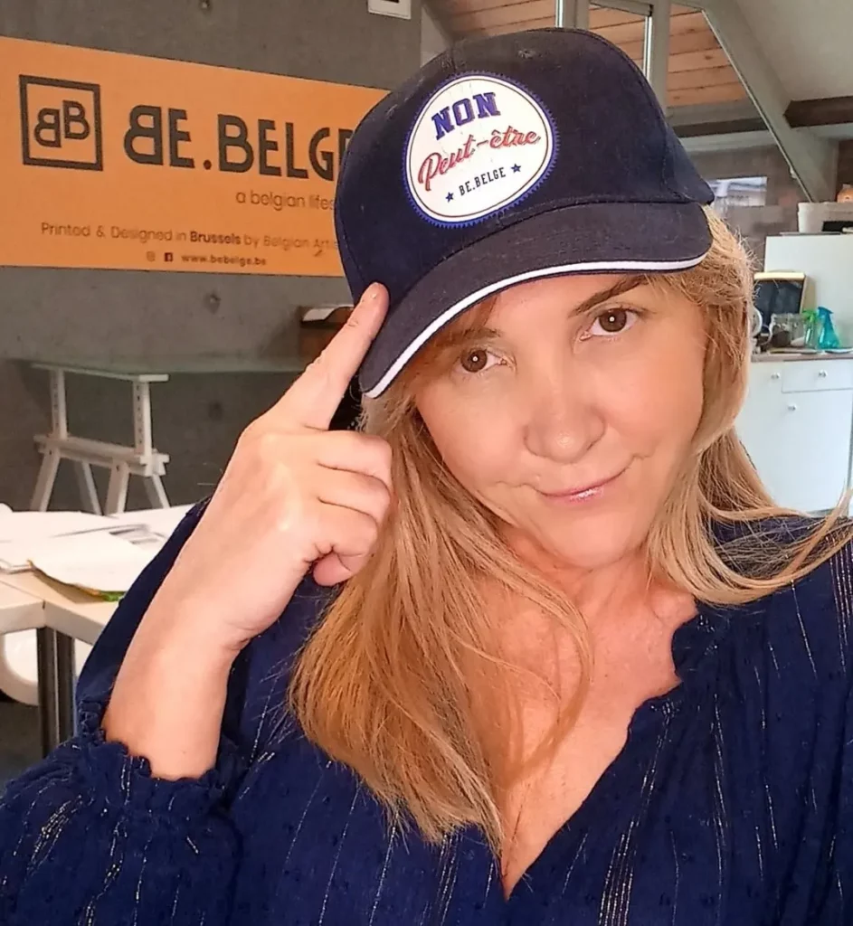 Isabelle Frances – créatrice de Be.Belge® – photo officielle de la marque belge authentique